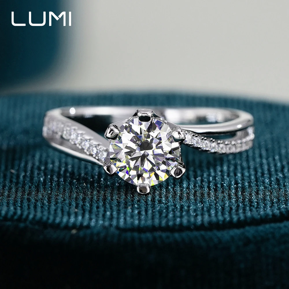 

2025 Classic Six-prong Engagement Ring for Lady INS Style Wedding Anniversary Lab Diamond Bands for Unisex Gift