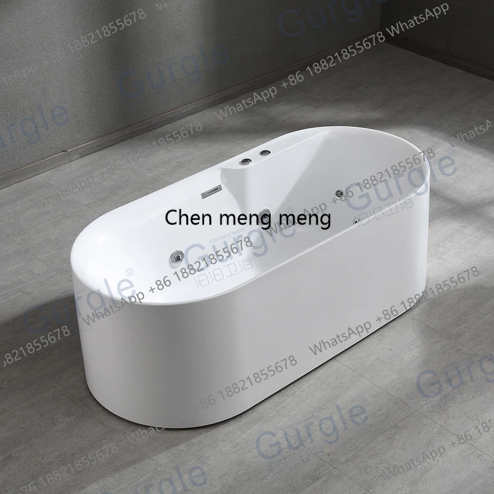 

Ванна акриловая овальная отдельностоящая Gurgle White 1.7M с гидромассажем и форсунками