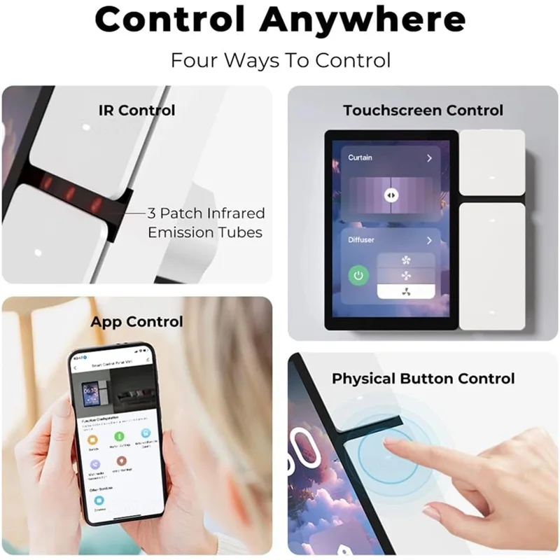 AF90-Tuya Smart Touch Screen Controller centrale interruttore scena pannello WiFi da 3,5 pollici con telecomando IR