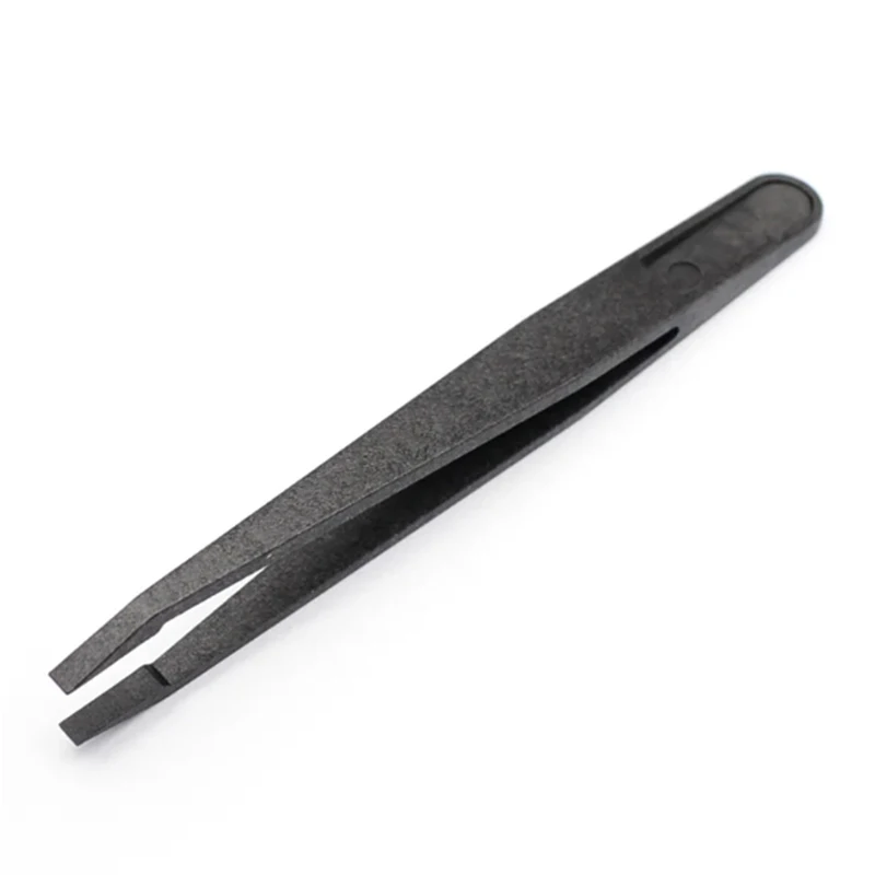 5pcs Precision Tweezers Set Carbon Fiber Plastic Upgraded Anti-Static Curved Tweezers for Electronics Laboratory Work Jewelry