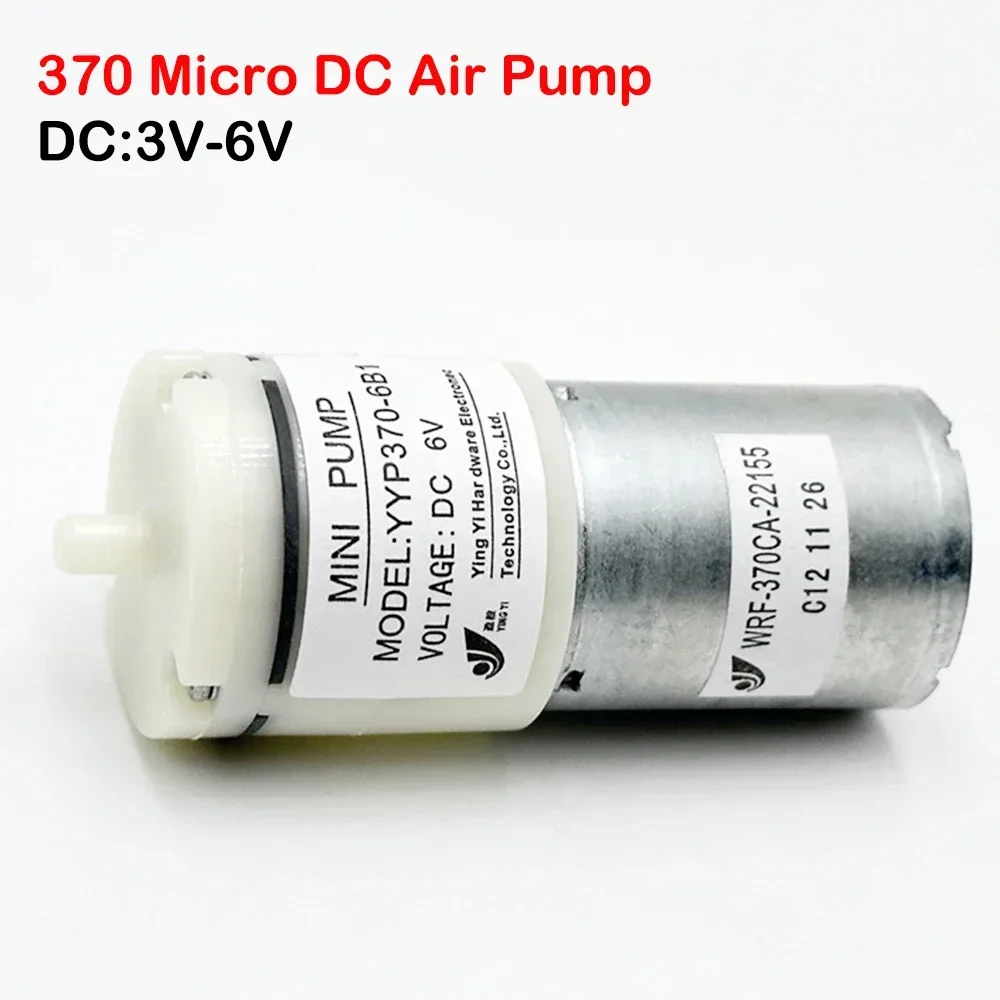 Micro DC 3V-6V Air Pump 2L/Min Mini Aquarium Pump Fish Tank Carbon Brush Motor Oxygen Pump for Diaphragm 3.7V 4.2V 5V