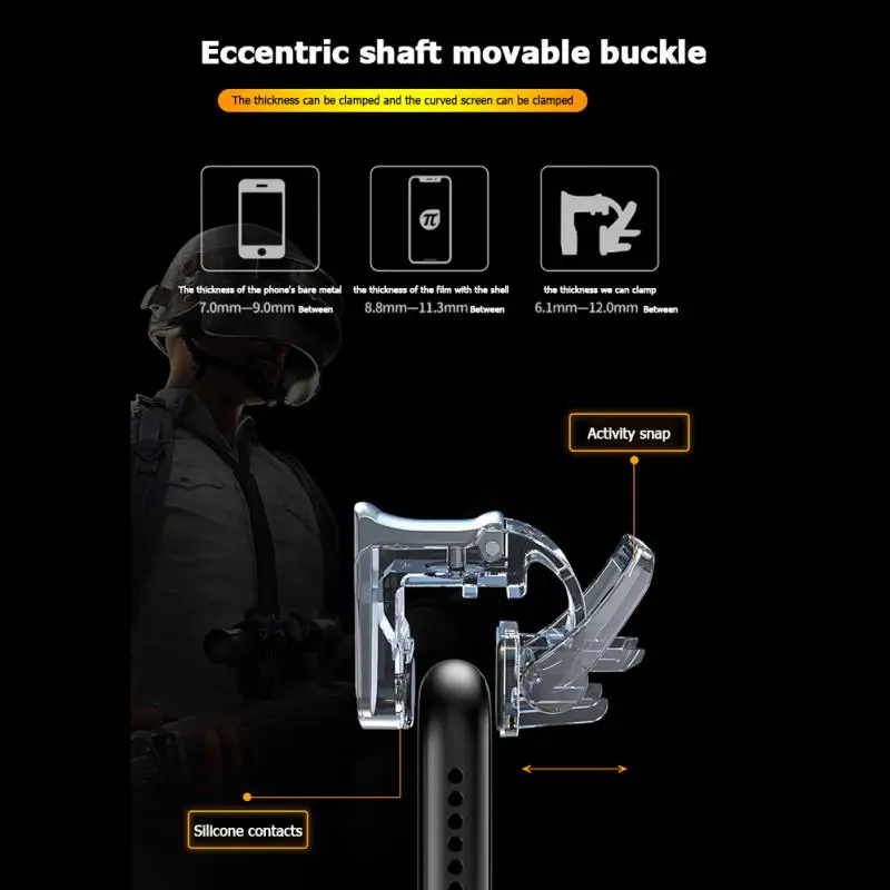 1 Pair GT01 Phone Gamepad Joystick For PUBG Mobile L1 R1 Shooter Controller Game Triggers For Mobile Phone Game Accessories