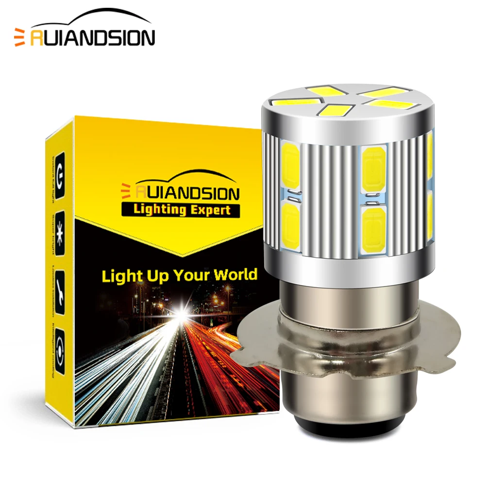 1pc LED Bulb 6V 12V Super Bright P15D-25-3 Motorcycle Headlight Bulbs Light Lamp 3W 6000k 4300K High Low Beam Motorcycle Part