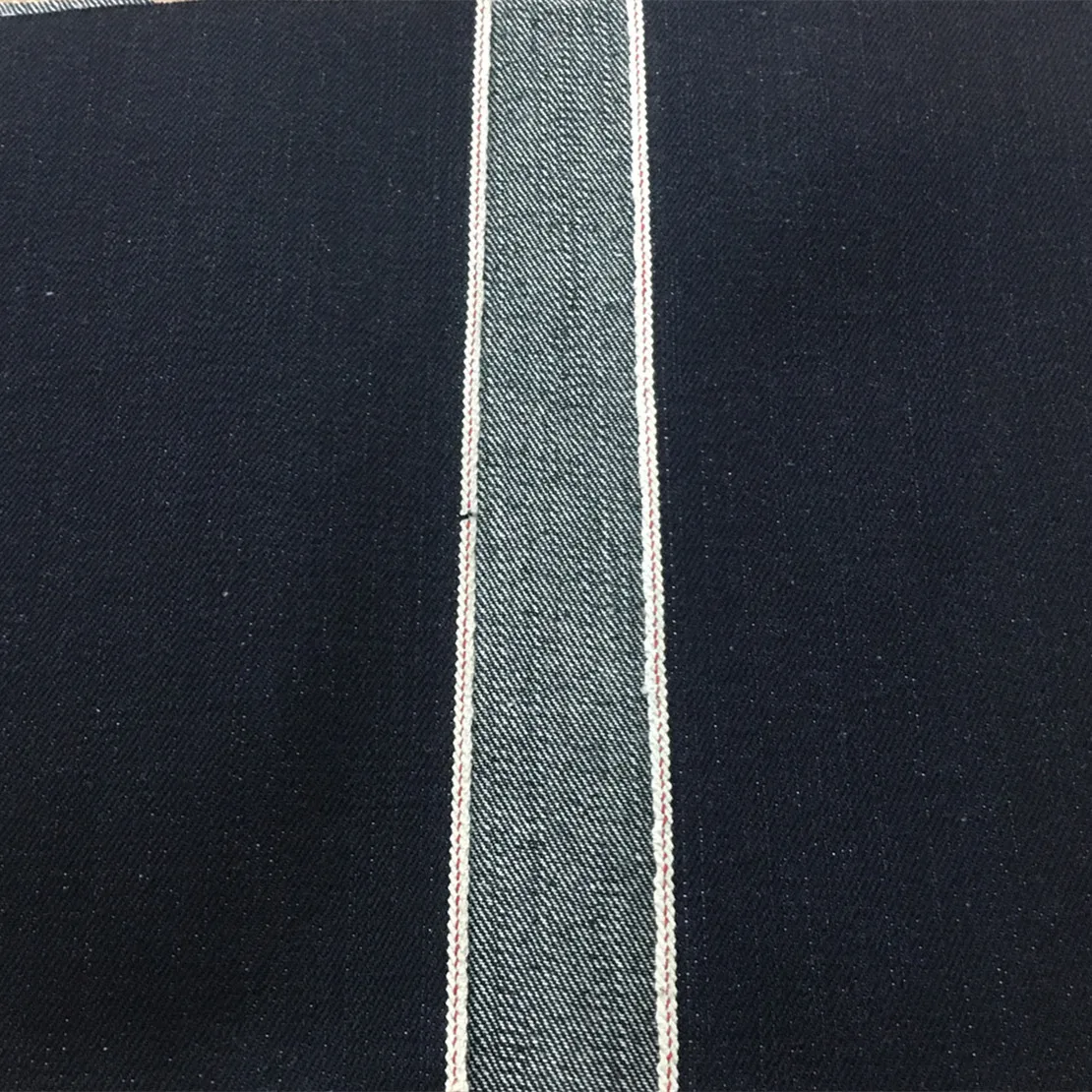 16.7oz Indigo Selvage Heavy Denim Jeans Fabric Dark Blue Unwashed Selvedge Denim Cloth For Cowboy Jacket W3628302E