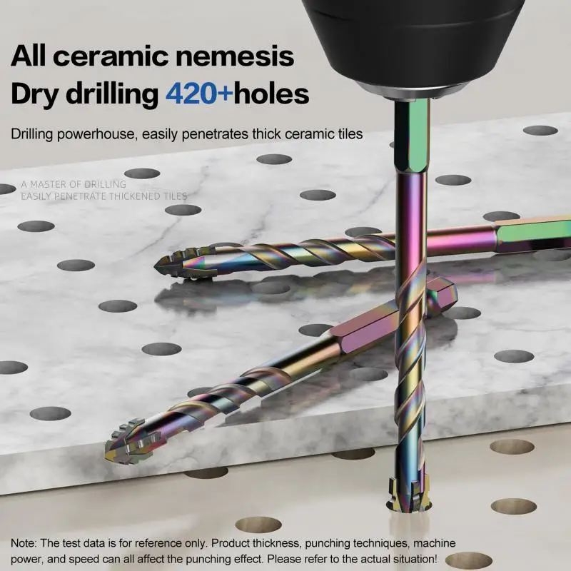 New 6-12mm Four-edge Serrated Drill Bit Set Drilling Tools Tor Glass Tiles Concrete Metal Ceramics Drill Bits Set Tools