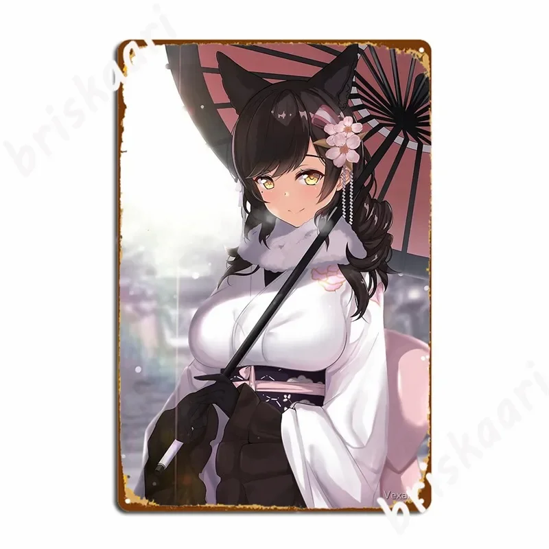 Azur Lane Atago Metal Signs Plates Living Room Designing pub Tin sign Posters