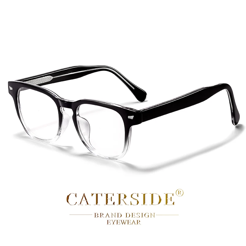 CATERSIDE خمر الرجال النظارات البصرية الإطار عالية الجودة خلات قوالب مكافحة نظارات الضوء الأزرق النساء النظارات الزخرفية اليومية