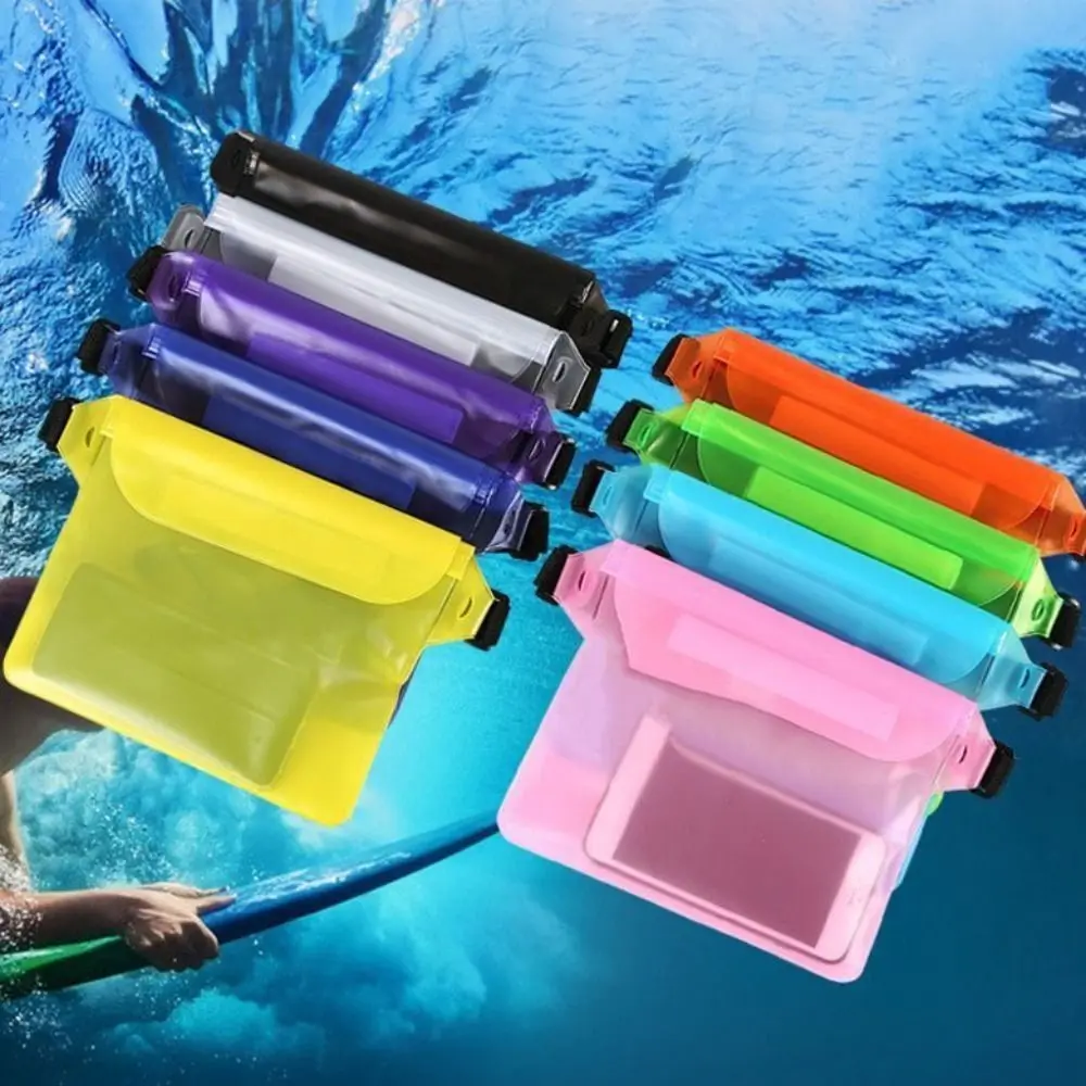 

Songkran Waterproof Phone Bag Multi-layers Thicken Waist Waterproof Bag Underwater Transparent Swimming Storage Bag Diving