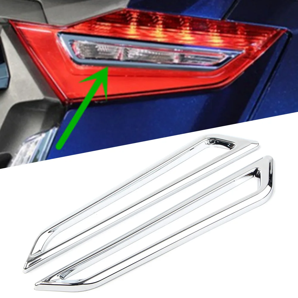 2 Pcs Chrome Motorcycle Taillight Rear Trim Accents Decoration For Honda Gold Wing GL1800 2018-up Goldwing Tour 2018 2019 2020