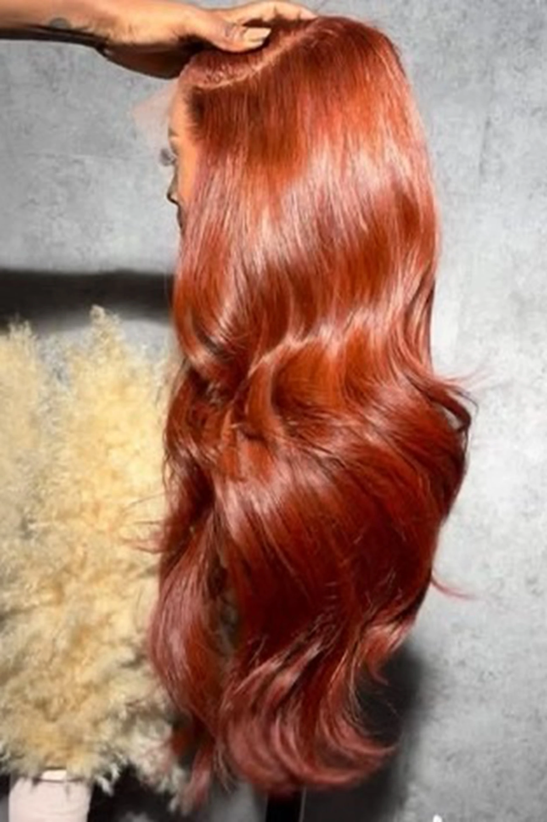 

13X4X1 HD Lace Front Wig Soft Synthetic Body Wave Preplucked Hairline Glueless Wigs Orange Honey Blonde Ginger Color Daily Party