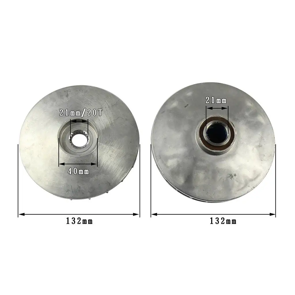 

400cc Drive Clutch Variator Silver Metal Assembly Front Variator Replacement for 400cc ATV QUAD Utility