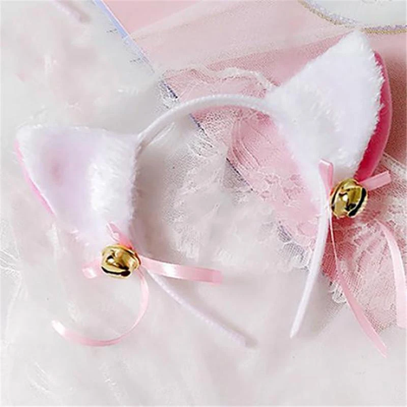 Cute Cat Ear Padrão Headband para Mulheres Meninas Cosplay Hairband Party Headwear Acessórios para Cabelo Moda Orelhas de Gato Gothic Lolita