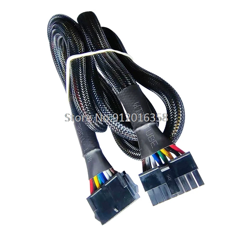 1M 20AWG 16POS 3.00MM Micro-Fit 3.0 43025 43020 43025-1600 0430201600 Molex female extension black braided cable sleeving over