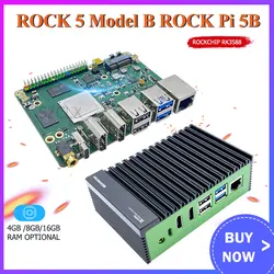 Radxa ROCK 5 Model B ROCK Pi 5B Rockchip RK3588 SBC Quad Core A76 2.4GHz + Quad Core A55 1.8GHz GPG NPU Optional Case Power