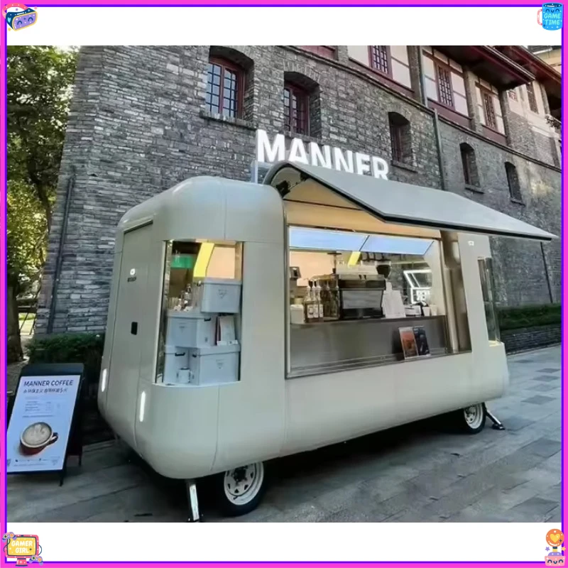 FOODLINE Customized Street Food Trailer Catering Food Truck Mobile Restaurant Popcorn Food Trailers Fully Equipped Kitchen