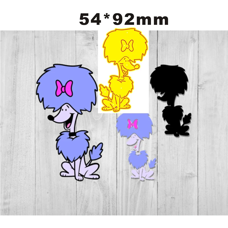 New 2022 Naughty Dog With Bow Tie Metal Cutting Dies For DIY Scrapbooking Card Making Embossing Craft Decorative No Stamps