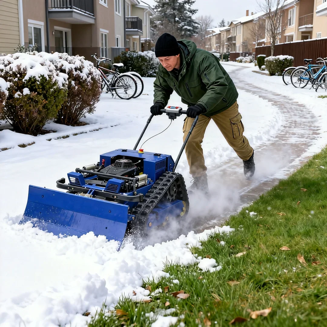 

Индивидуальная фабричная прямая промышленная газонокосилка - сертифицированная CE EPA модель с дистанционным управлением высокой конской мощности со снегоочистителем