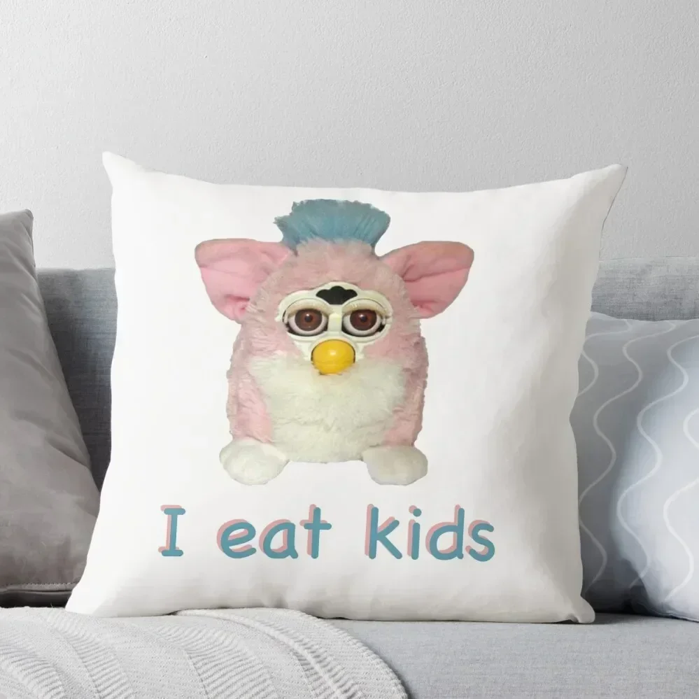 Furby I eat kids Throw Pillow Christmas Pillows luxury decor pillow