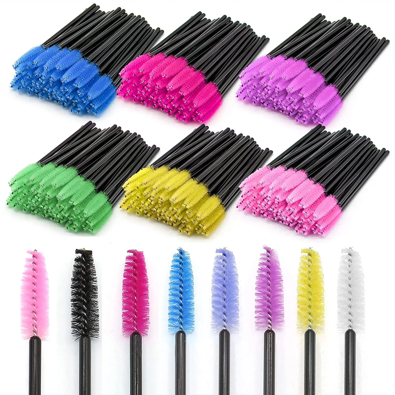 

1000pcs Disposable Eyelash Brushes Eyelashes Extension Tools Eyebrow Brush Mascara Wands Applicator Spoolers Eyelash Extensions