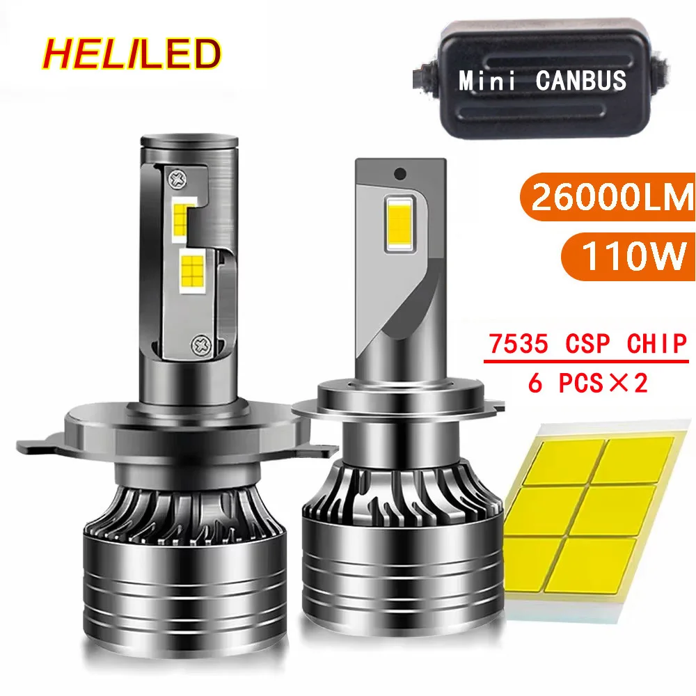 

Car Lights H7 H4 H11 26000LM 110W H1 H3 9006 HB4 9005 HB3 Super Bright LED Headlights High Low Beam Fog Light Bulb 6000K 12V