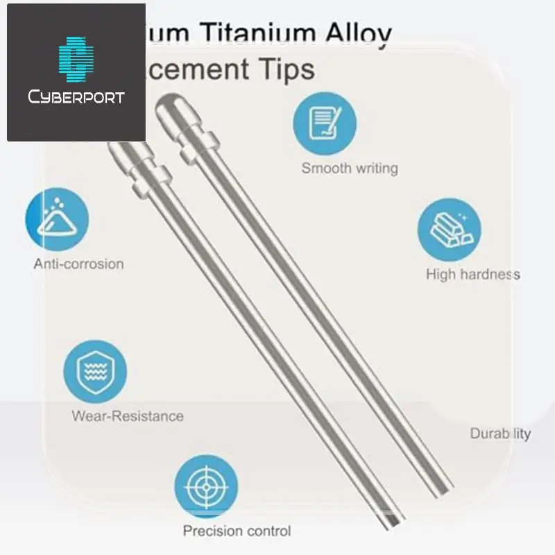 No Wear Out Titanium Replacement Pen Tips, 2 Smooth And Precise, With Installation Tool, Universal Pen, Digital Pen, Easy To Use