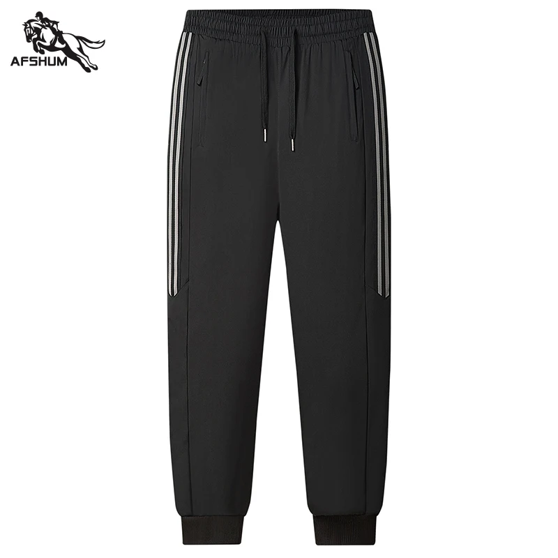 

Men's lambskin down pants, large-sized thickened with down, windproof for outerwear. Winter thickened and oversized down warm co