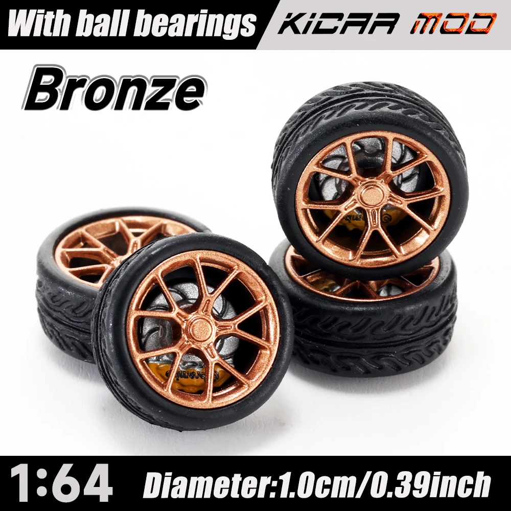 Kicarmod 1/64 Scale ABS Bearing Model Car Wheels with Brake Discs for Custom Vehicle for Jdm Tomica Toy 1 64 Wheels image 6