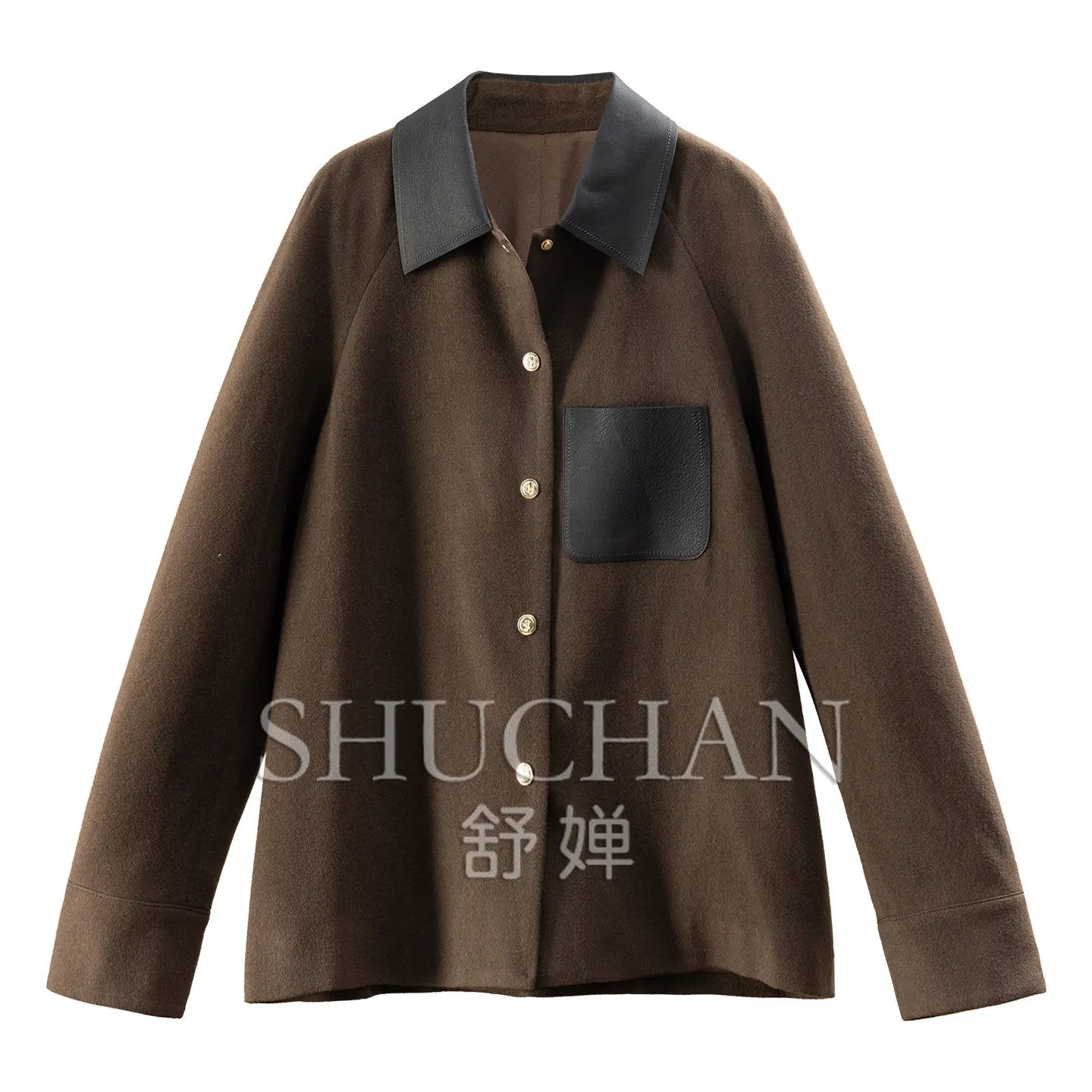 High-end Texture Collectible Grade Italian Dili Loose Cowhide Silk Wool Woolen Jacket Women's F156
