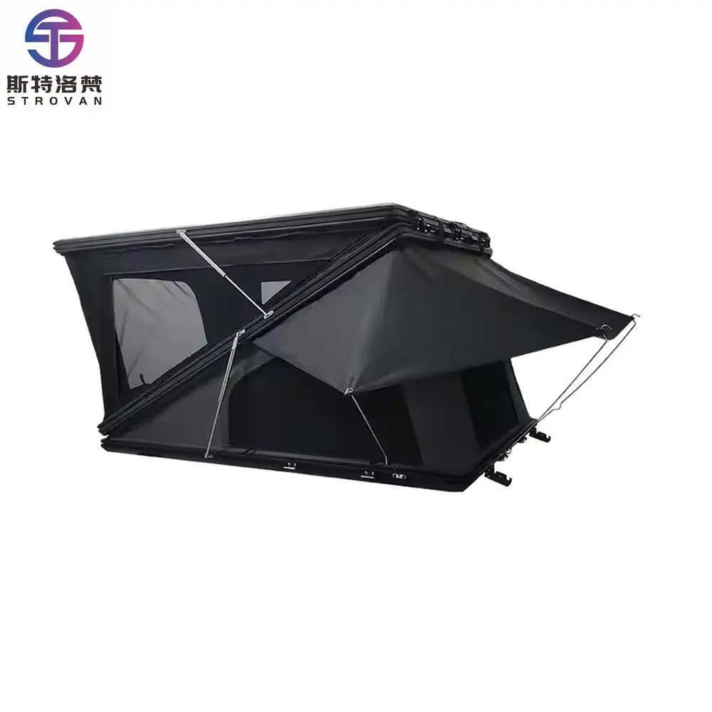 

STLF LZS Upgrade New Style Z-Shape Aluminum High Inner Space Hard Shell Roof Top Tent Waterproof Rooftop Tent