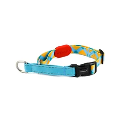 Dog Collar Half P Reflective Strong Choker Training Dog For Small And Big Dogs Anti Pull Plaid Polyester Adjustable Collar