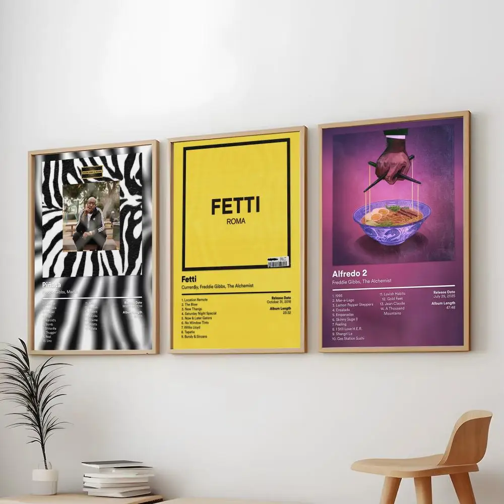 Singer F-Freddie Gibbs Music Album Painting Calligraphy Modern Canvas Wall Art Print Stylish Bedroom Cafe Home Decor Gift