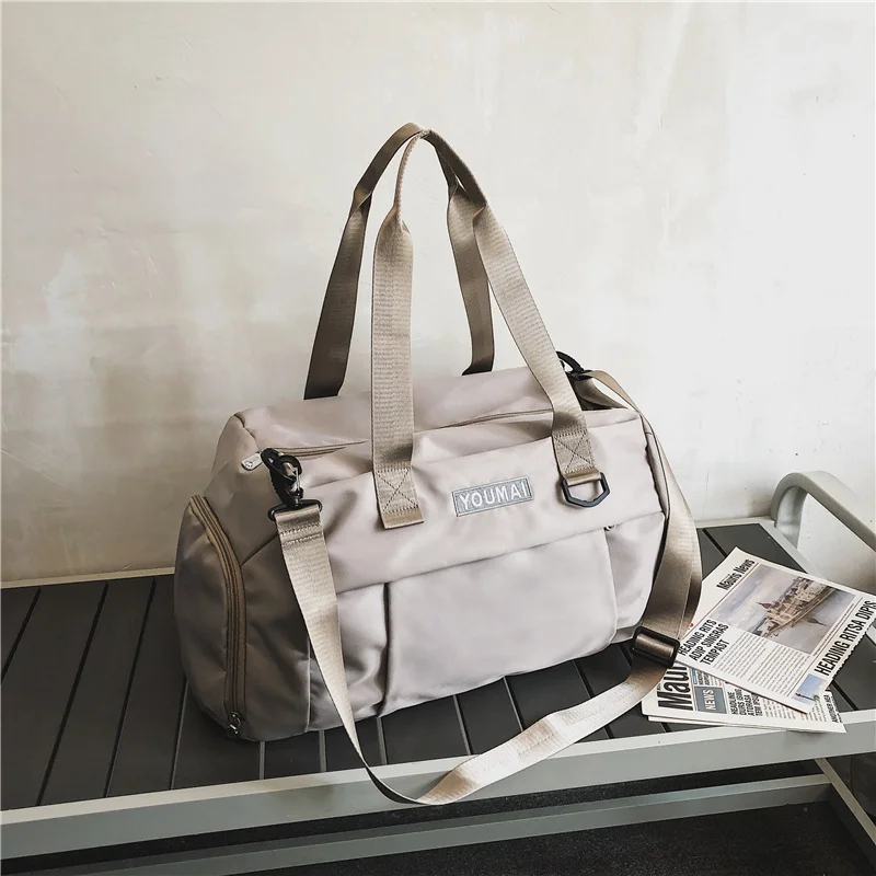 Travel Bag 2023 New Nylon Neutral Style Fitness Bag Dry Wet Separation Handbag Sports Luggage Bag Large Capacity Without Pendant