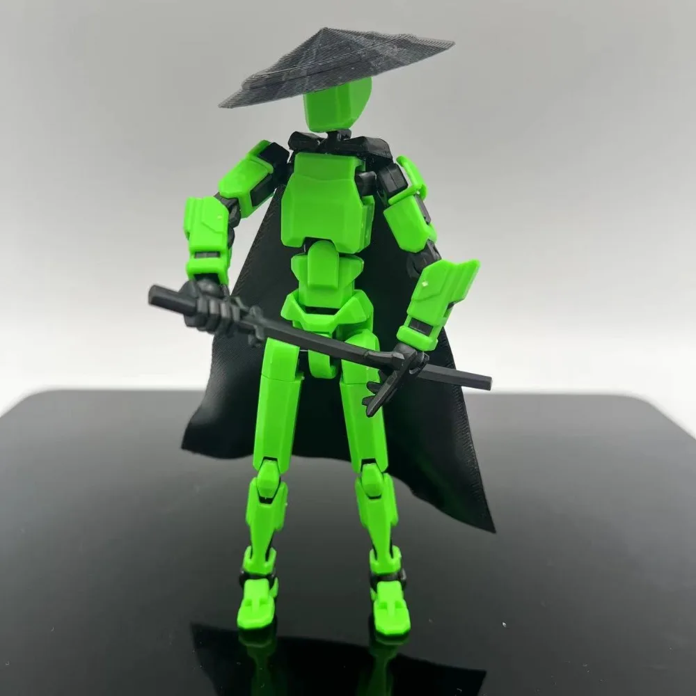 

Kids Gifts Sparta Movable Robot Helmet Chivalrous Expert 3D Printed Mannequin Bamboo Hat Cloak Shapeshift Robot Kids Adults