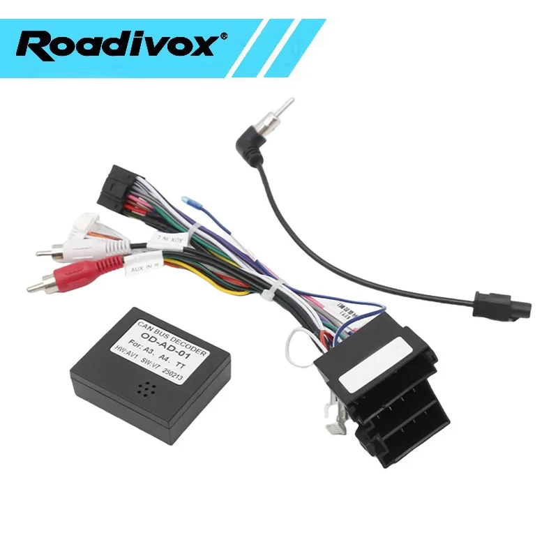 Car Radio Adapter Canbus Wire Harness Power  For Audi A3 A4 A5 TT 16pin Android Stereo Video GPS ISO Cable Connector