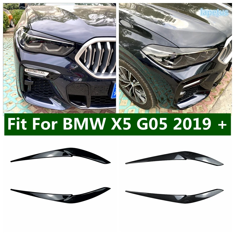 

Front Head Fog Lamp Light Decoration Frame Cover Trim Fit For BMW X5 G05 2019 - 2024 ABS Carbon Fiber / Black Car Accessories