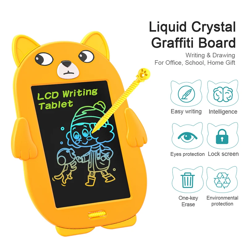 Cartoon LCD handwriting board cute animal shaped children's puzzle teaching toy