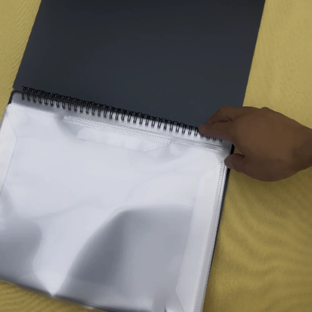 

Папка для нот с непрерывным дизайном страниц, многослойная, съемная, для записи, для фортепианных нот, формат Letter, 40 карманов