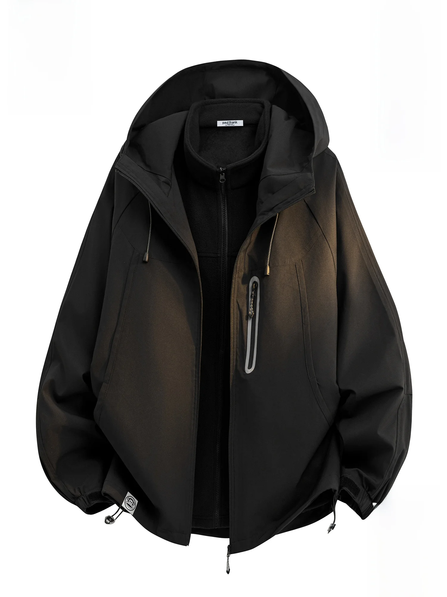 

PaulFrank Polar Bear Hooded Jaet Men's Winter Tee-in-One Fce Lined Warm Mountain Climbing Outfit Coat Youth Trendy Pol...