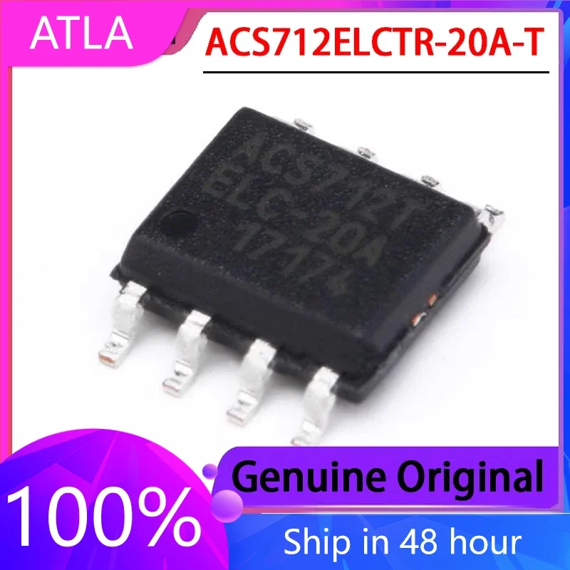 5PCS Original ACS712ELCTR-20A-T ACS712T SOP-8 Current Sensor Voltage Isolation