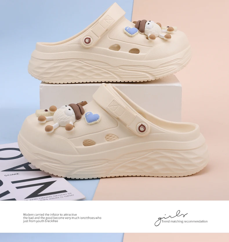 Platform Slippers Summer Women's Sandals 6cm  Ladies Outdoor Clogs Thick Street Beach Slides Girls Flip Flops Garden Shoes