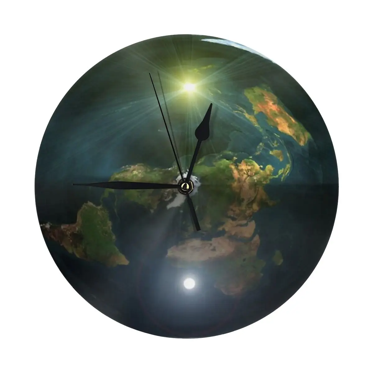 Flat Earth Zero Wall Clock Room Decoration Clock Must-have Ornament Round