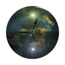 Flat Earth Zero Wall Clock Room Decoration Clock Must-have Ornament Round