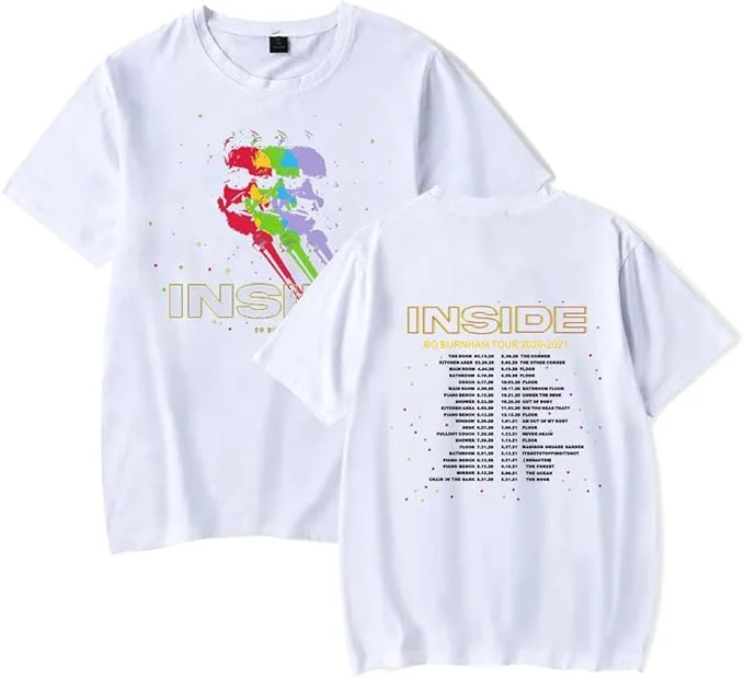 Tour Shirt Ritorno a Bo Burnhams Inside Collection Merch Tee Abbigliamento moda T-shirt estiva casual
