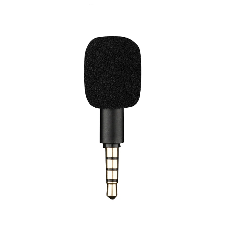 Micrófono mini portátil con conector 3.5mm aux de 4 polos/3 polos para karaoke, grabadora, teléfono móvil, computadora