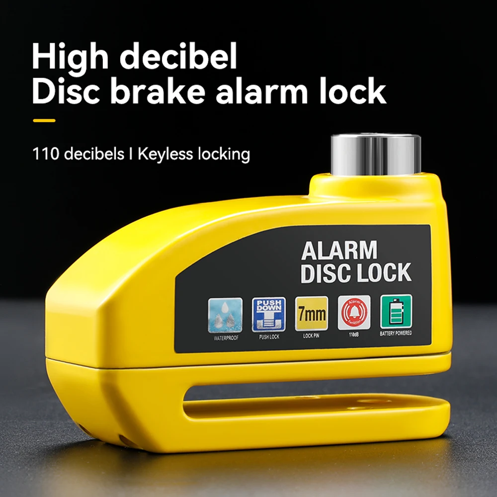 

Motorcycle Disc Brake Lock Alarm Lock Anti-theft Lock Specialized Electric Battery Car Bicycle Brake Disc Alloy Waterproof