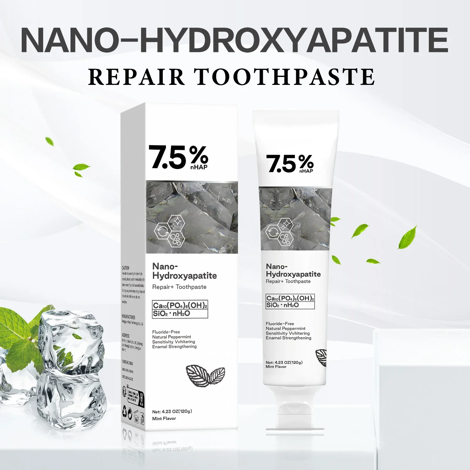 Dentifrice Nano Hydroxyapatite, 120g, dissolvant de taches de café/thé, améliore la mauvaise haleine, prévient les caries, haleine fraîche, soins dentaires