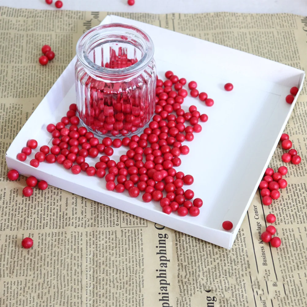  100 Pcs Red Lip Charms Enfeites De Natal Berries Berry Decor Artificial Home Rodless