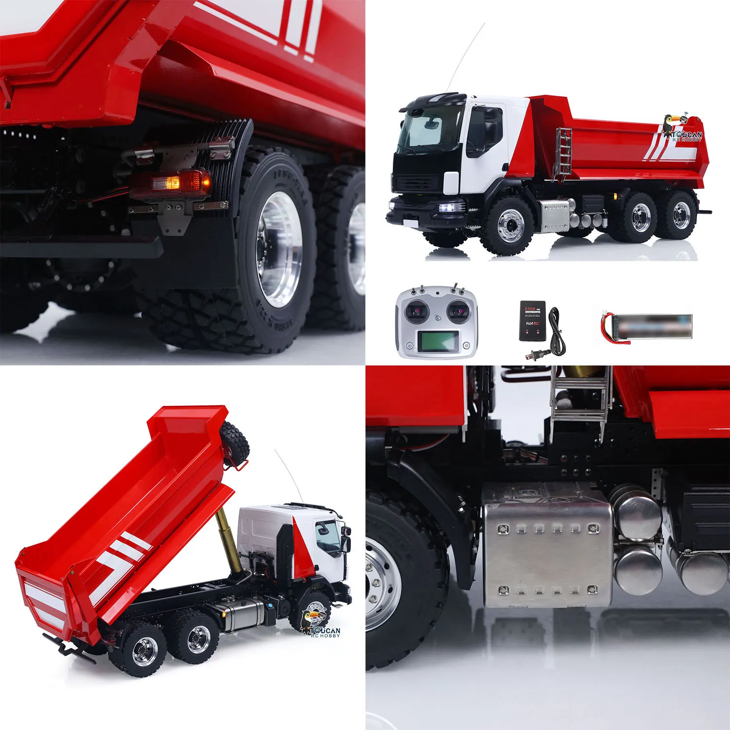 LESU 1:14 الهيدروليكية RC شاحنة قلابة 6x6 RTR التحكم عن بعد قلابة سيارات 2-Speed علبة التروس قفل تفاضلي نماذج الهيكل المعدني #2