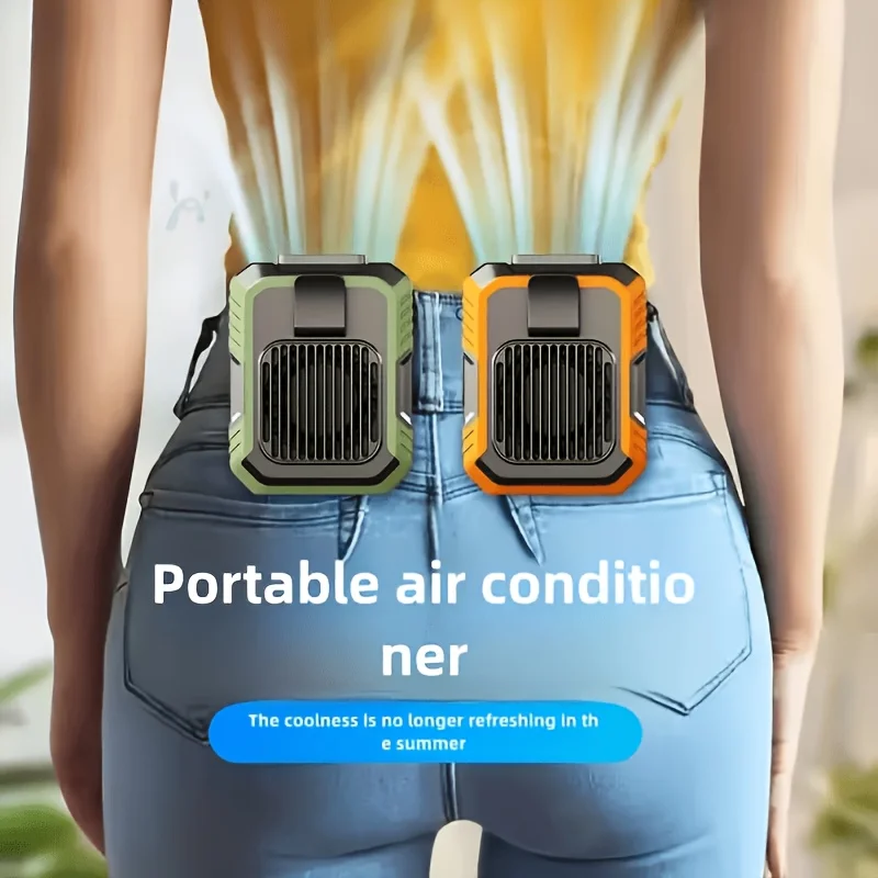 Outdoor Waist Fan, USB Charging Three-Speed Speed Regulation Multi-Function Electric Fan, USB Charging Two-In-One Multi-Function