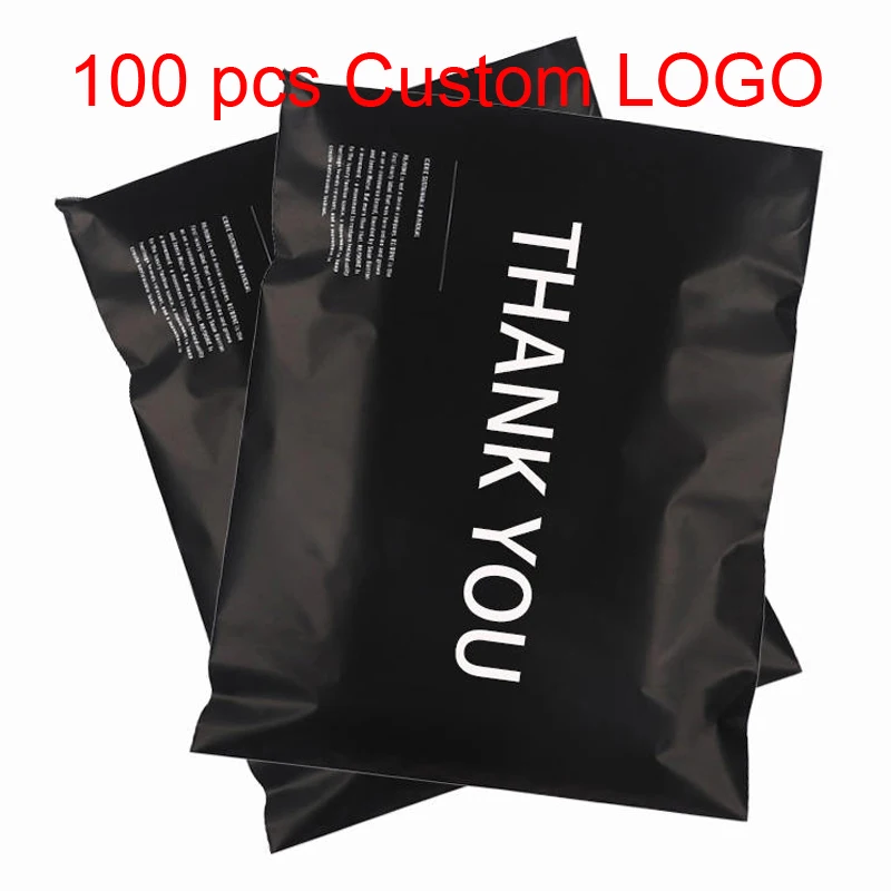 custom logo printed express recycled black courier bags clothes shipping package envelope poly mailer mailing polymailer bag